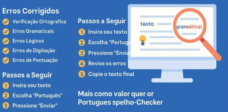 Corretor Ortográfico Online: Corrija Erros e Melhore Sua Escrita 1 Corretor Ortográfico online para corrigir erros de ortografia e gramática em português facilmente.